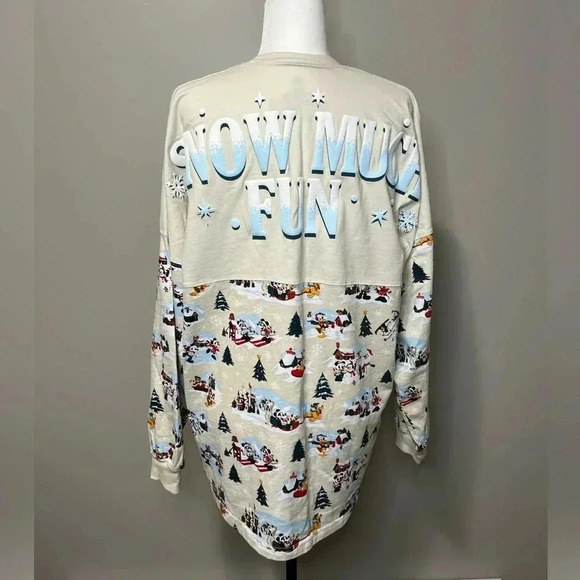 Disney 2021 Holiday Mickey and Friends Snow  Much Fun Spirit Jersey - Picture 9 of 16
